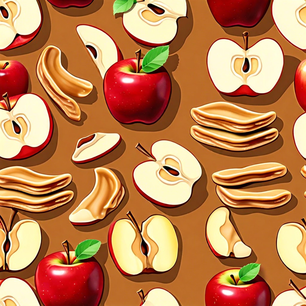 apple slices with peanut butter sachets