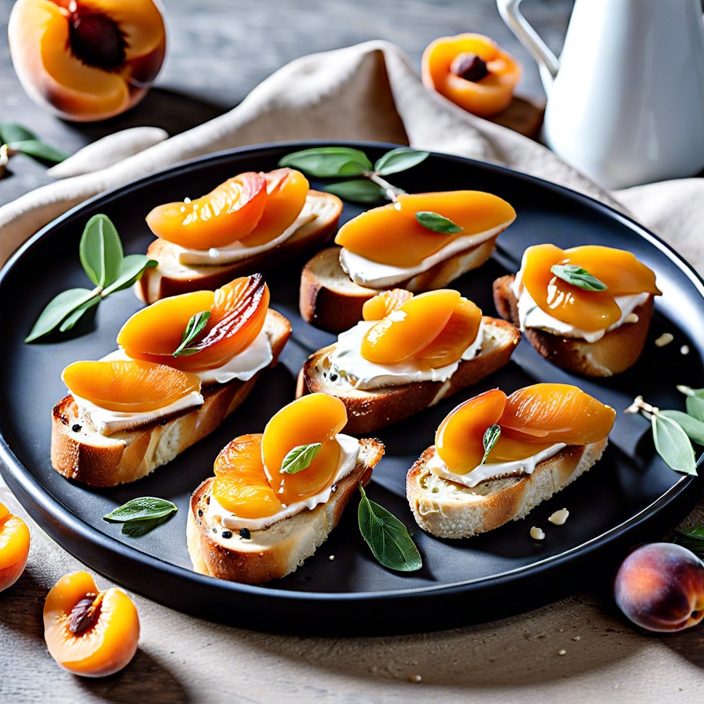 apricot and brie crostini