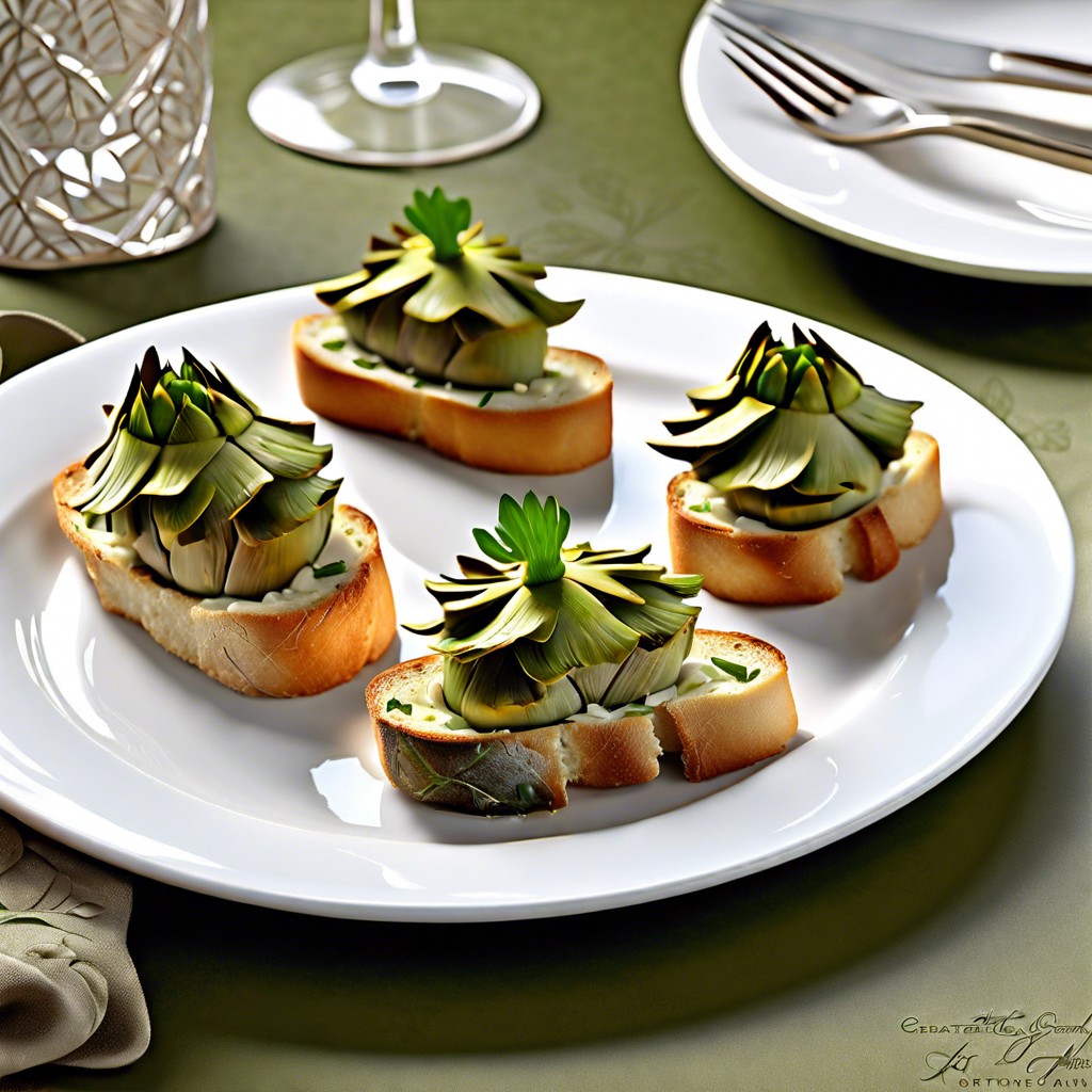 artichoke heart crostinis