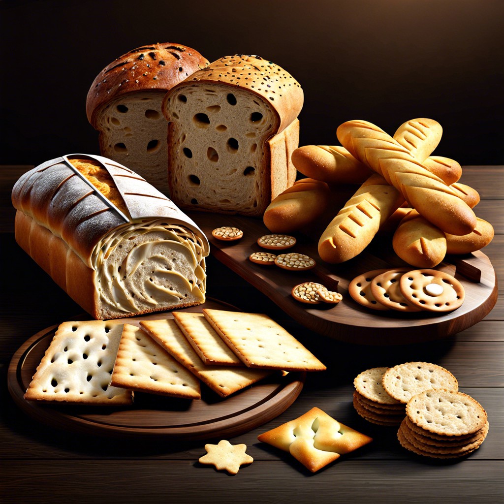 artisan bread and crackers