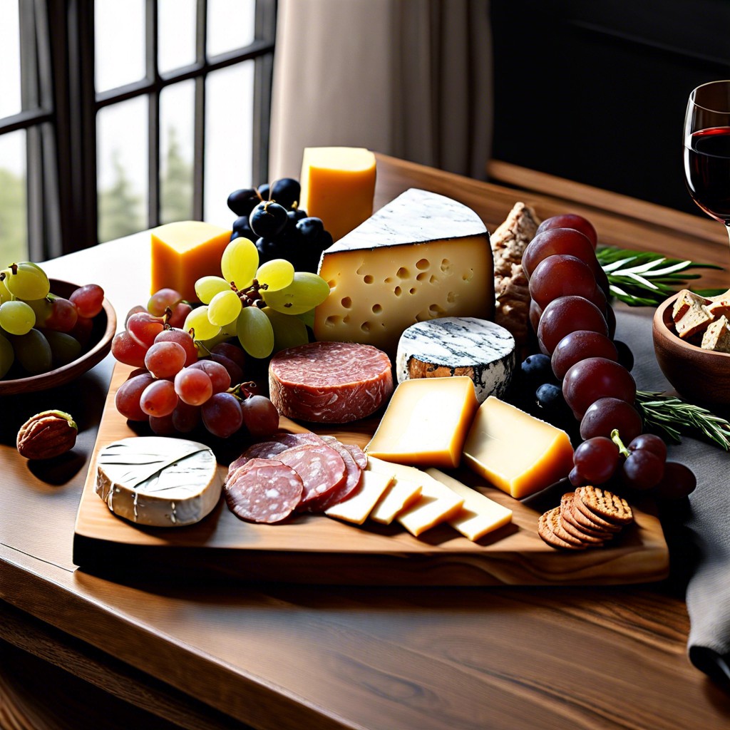 artisan cheese and charcuterie board