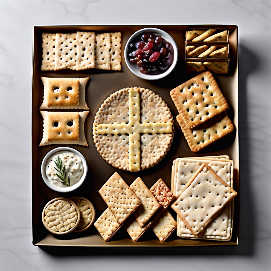 artisanal crackers and flatbreads assortment