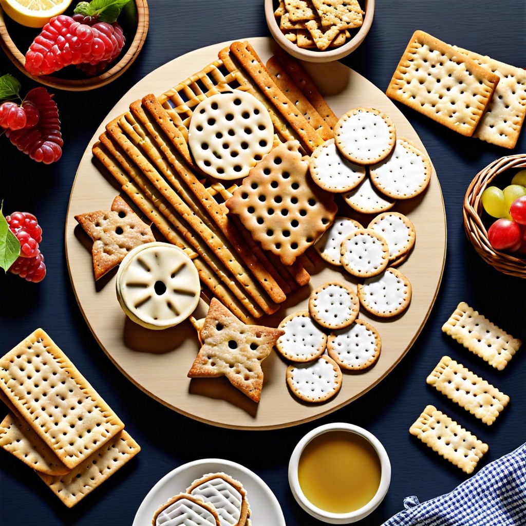 assorted artisanal crackers