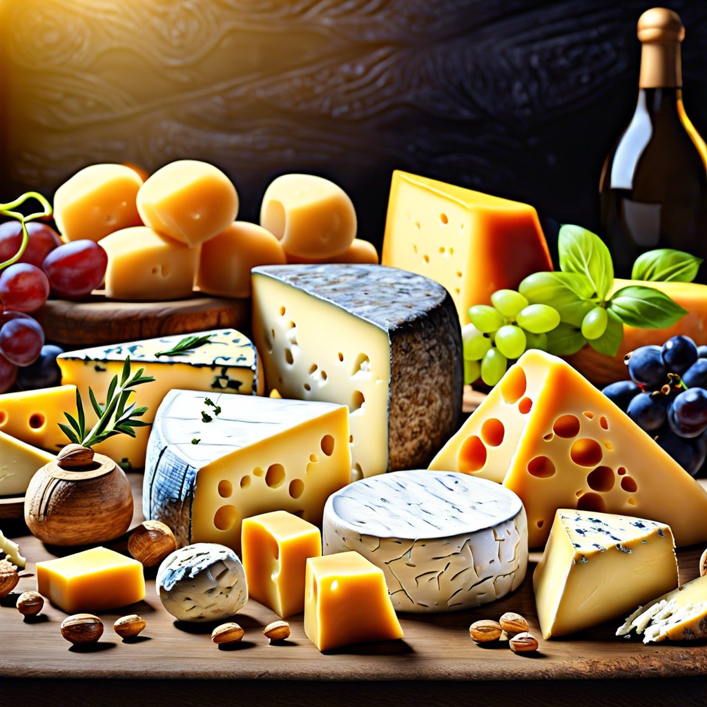 assorted cheeses