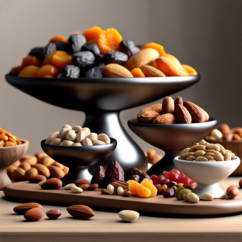 assorted nuts and dried fruits
