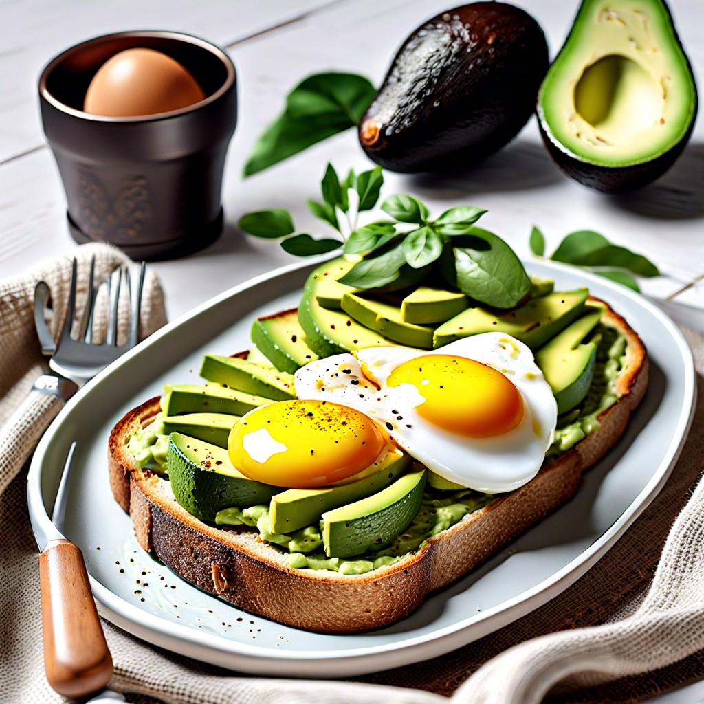avocado and egg toast