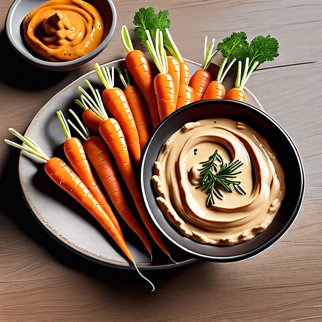 baby carrots and hummus