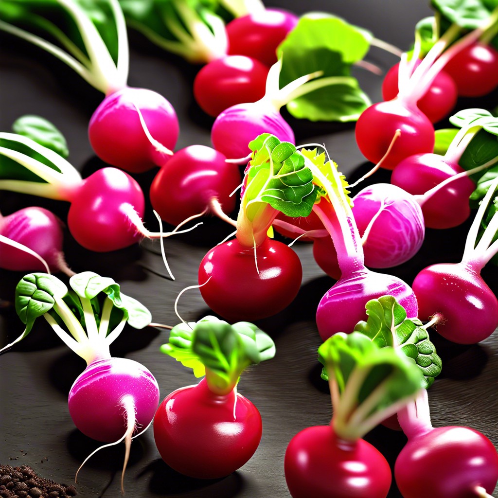 baby radishes with dipping sauce