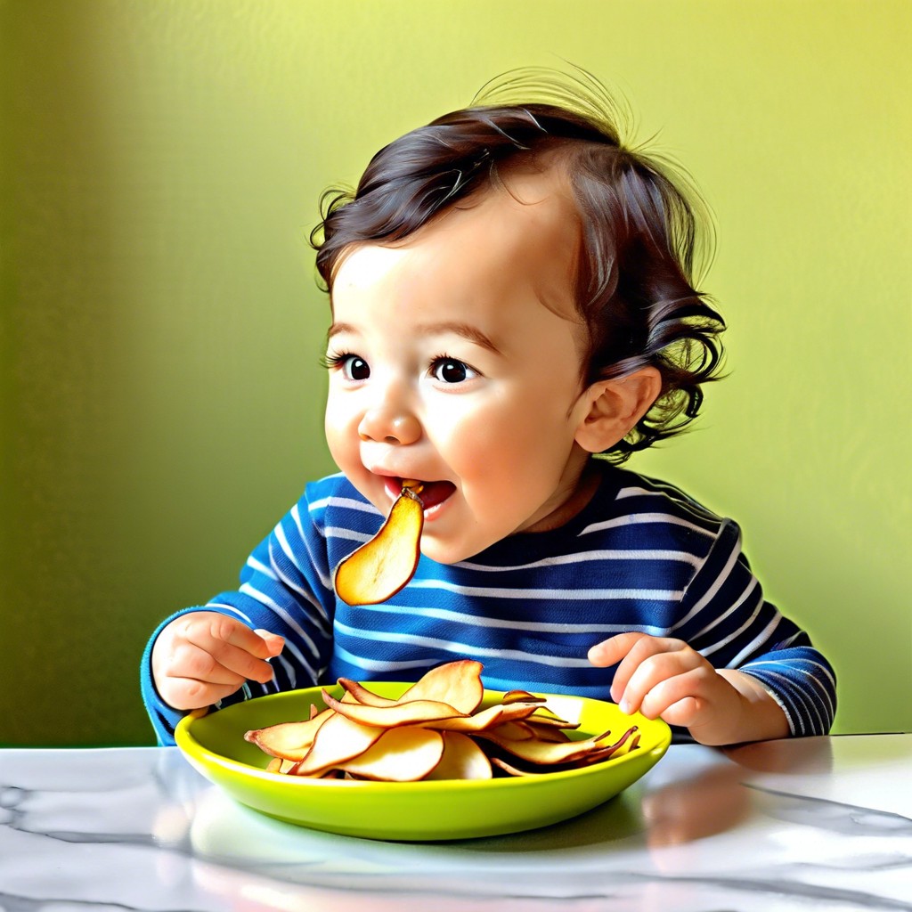 baked pear chips