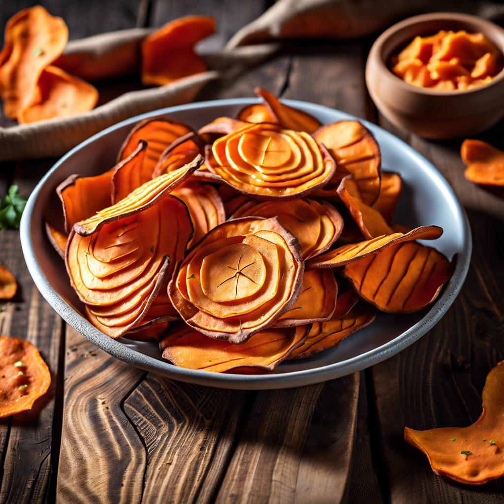 baked sweet potato chips