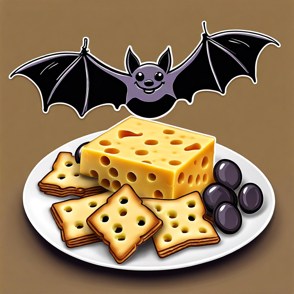 bat cheese and crackers