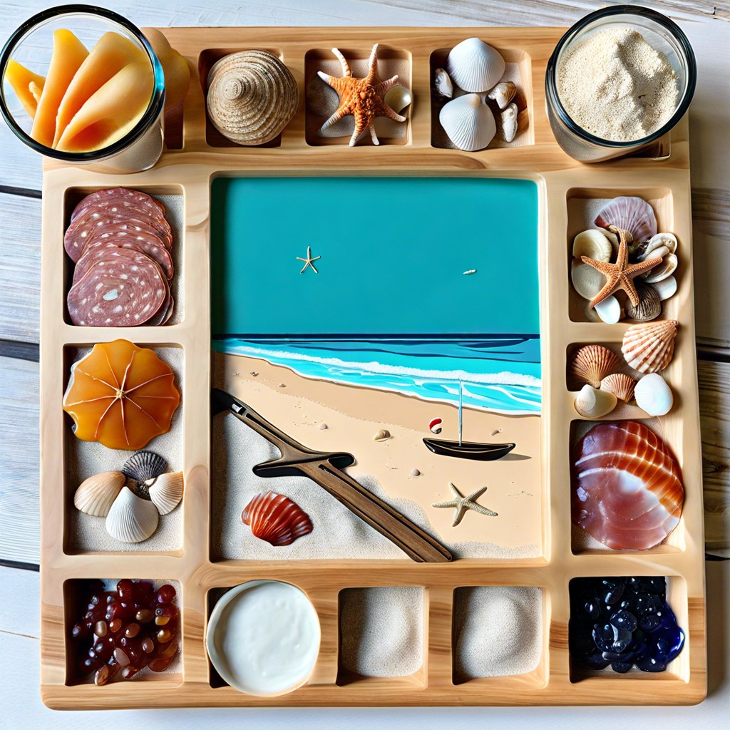 beach scene with sand and small shells