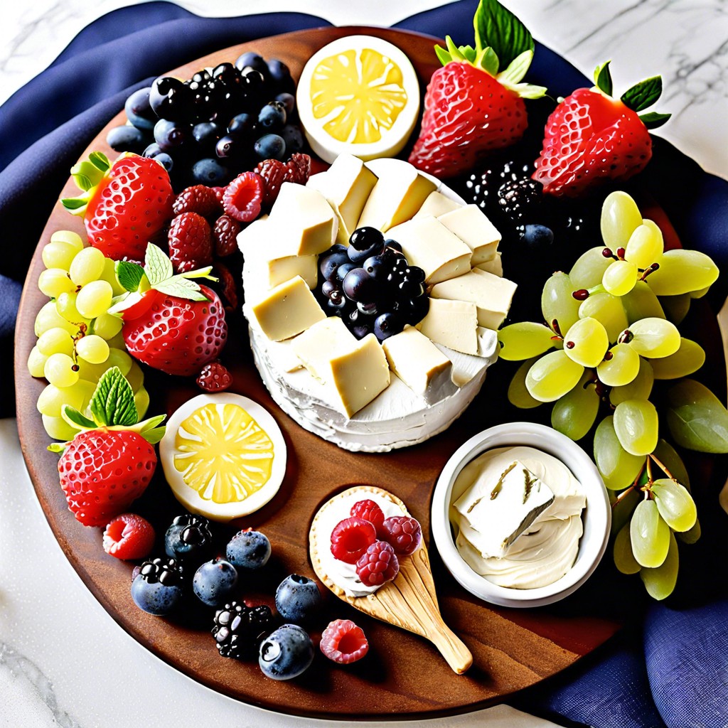 berry and cream cheese board