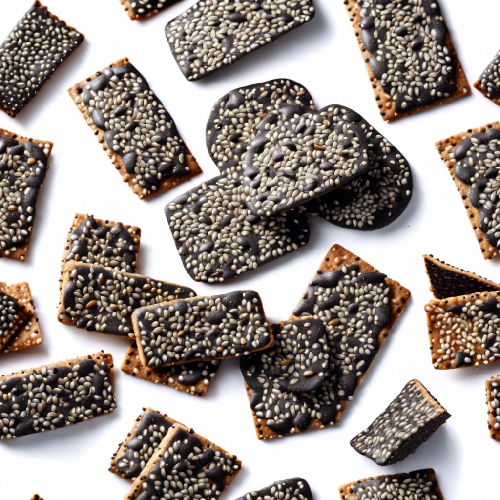 black sesame seed crackers