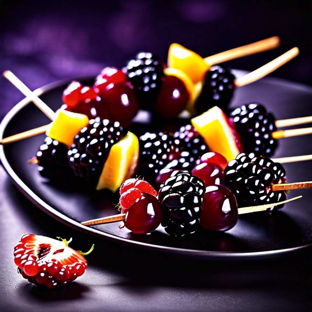 blackberry fruit skewers