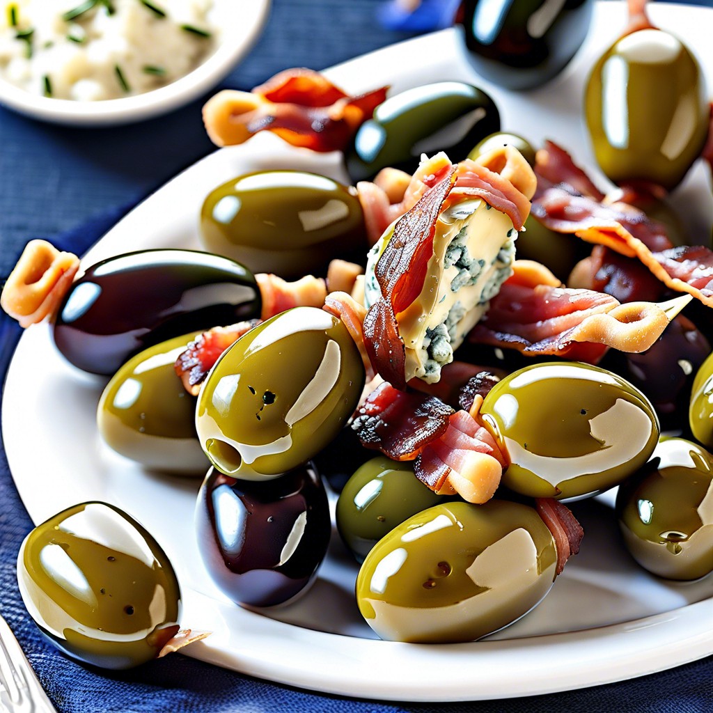blue cheese and bacon stuffed olives