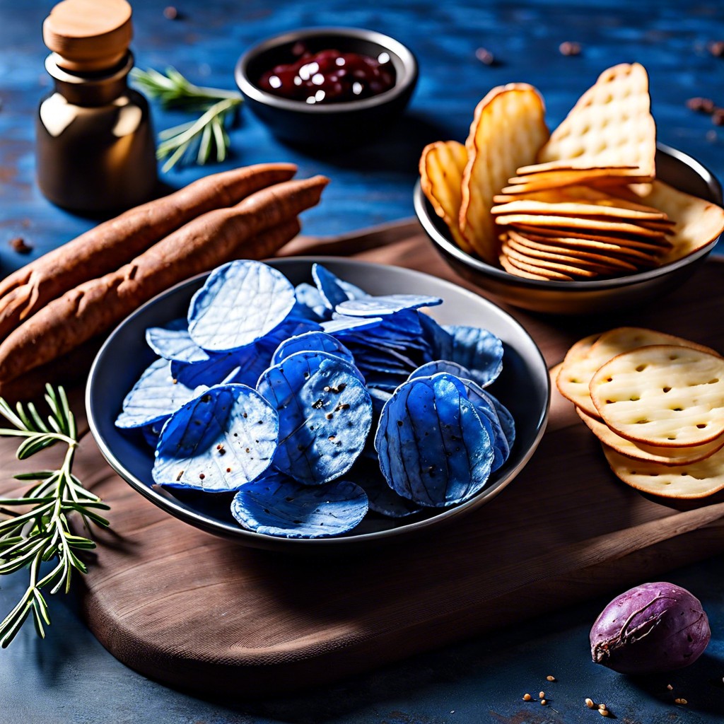 blue potato chips