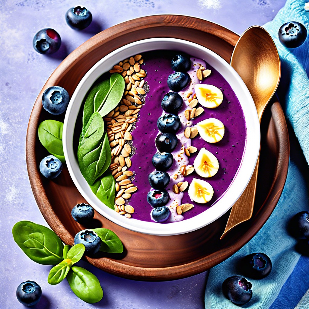 blueberry and spinach smoothie bowl
