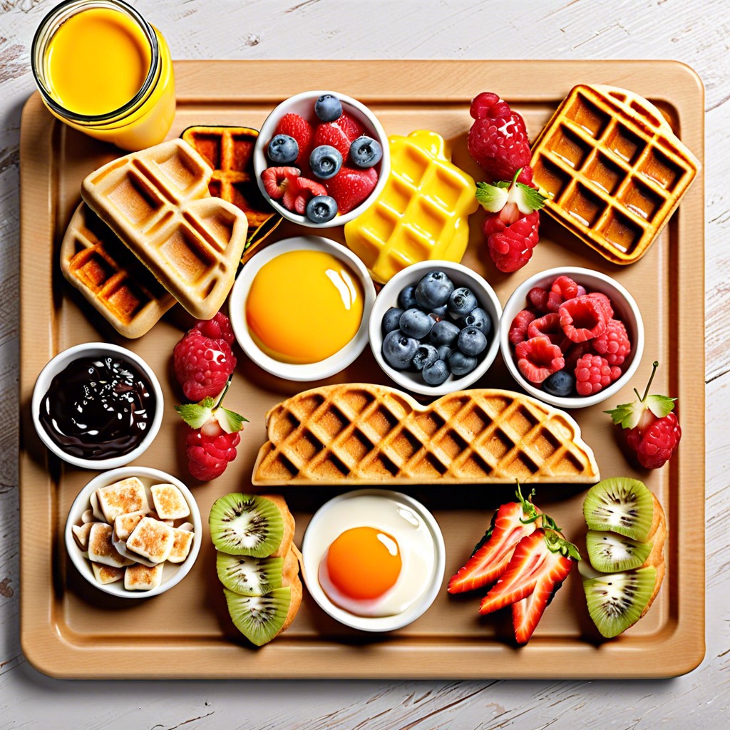 breakfast waffle board