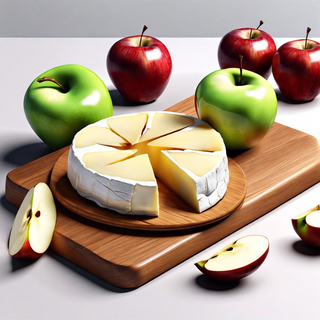 brie and apple slices