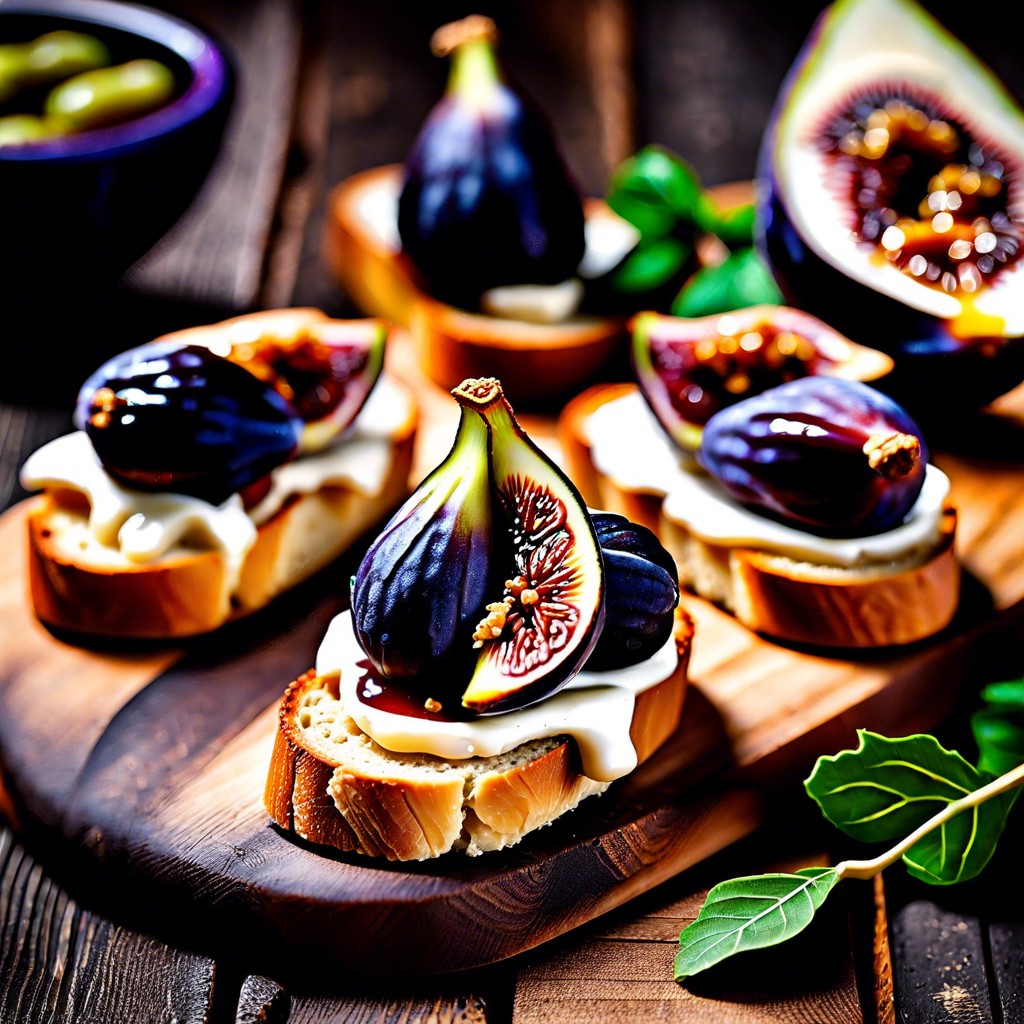 brie and fig crostini