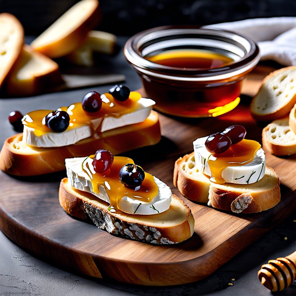 brie and honey crostini