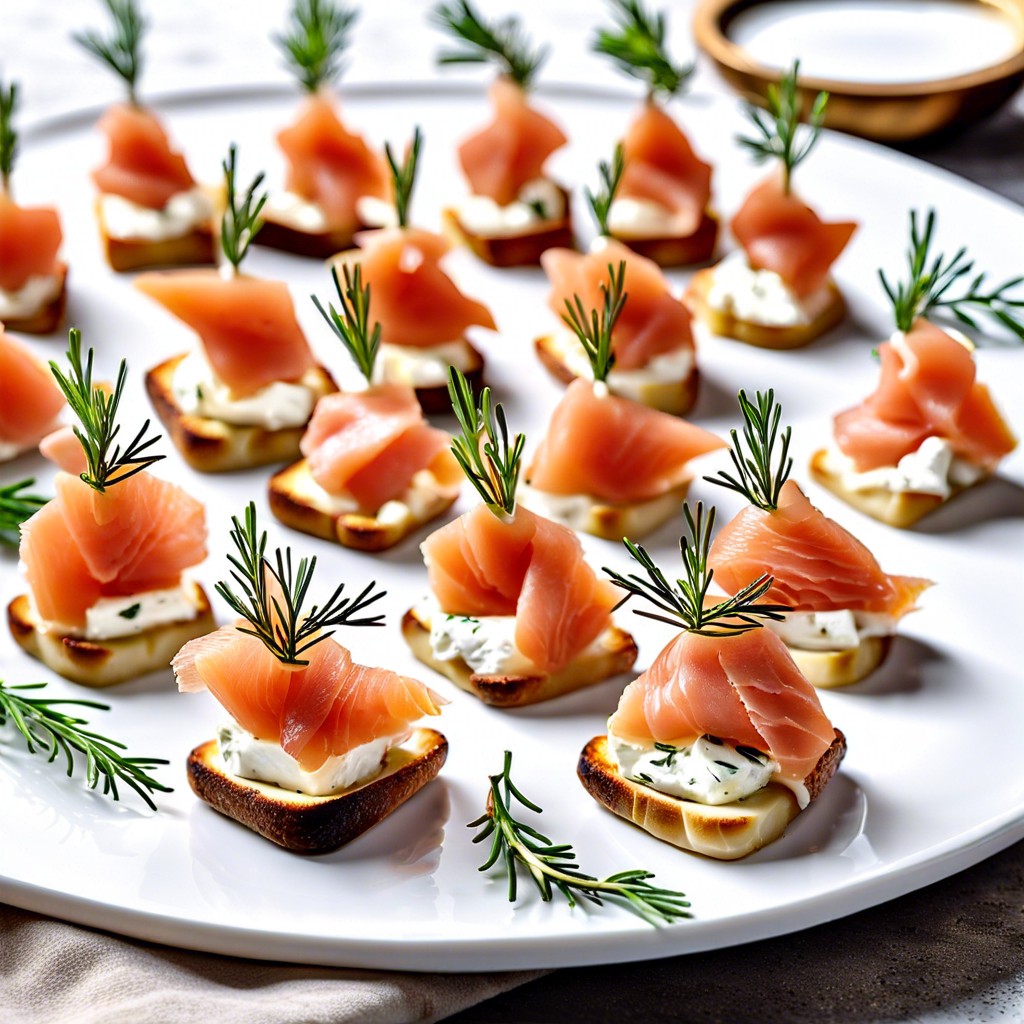 brie and smoked salmon bites