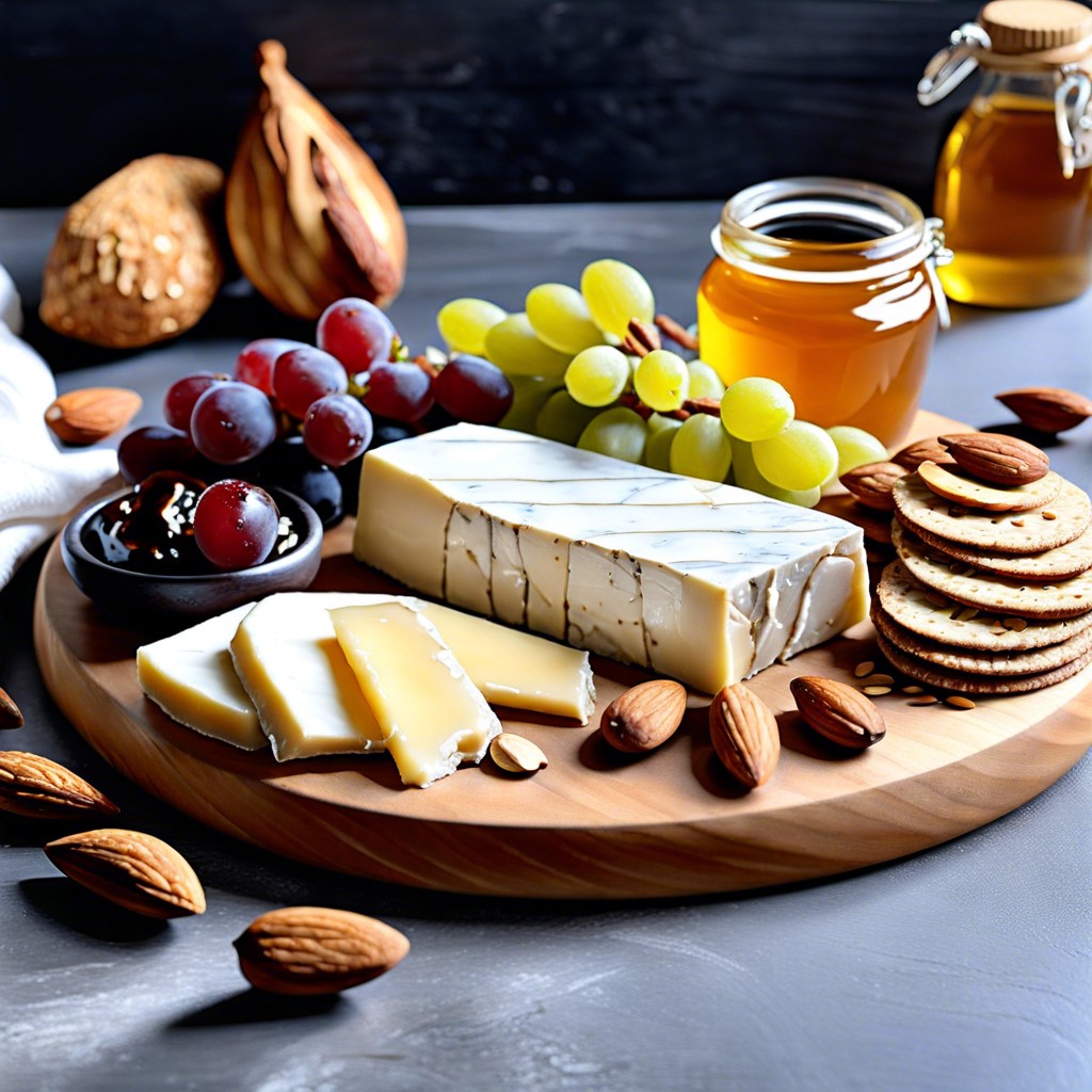 brie with honey and almonds