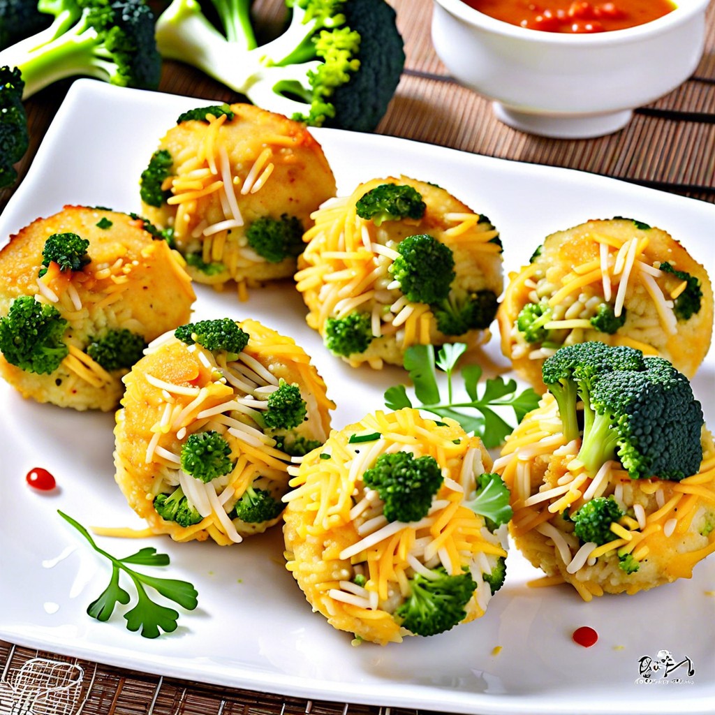 broccoli and cheese rice balls