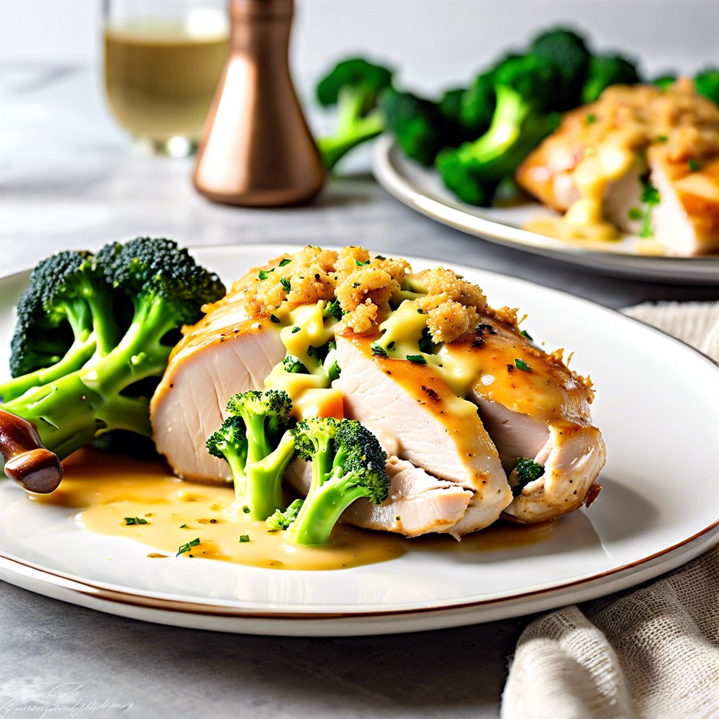 broccoli and cheese stuffed chicken breast