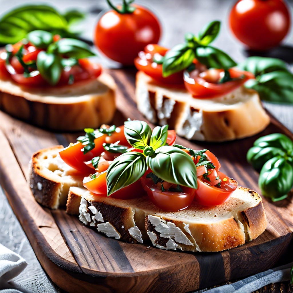 bruschetta with tomato and basil