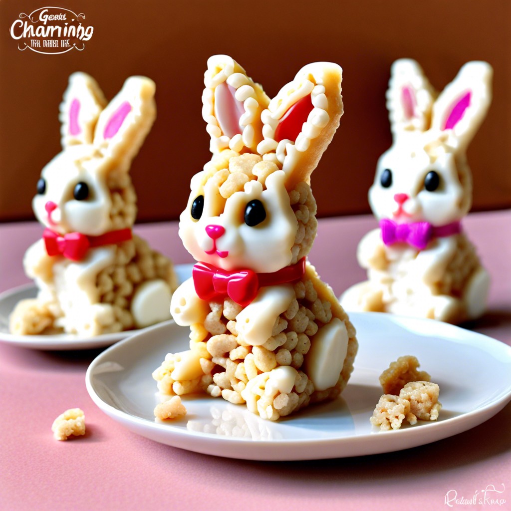 bunny shaped rice krispie treats