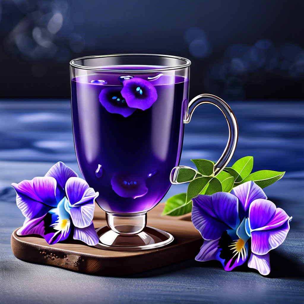 butterfly pea flower tea for a vibrant blue drink