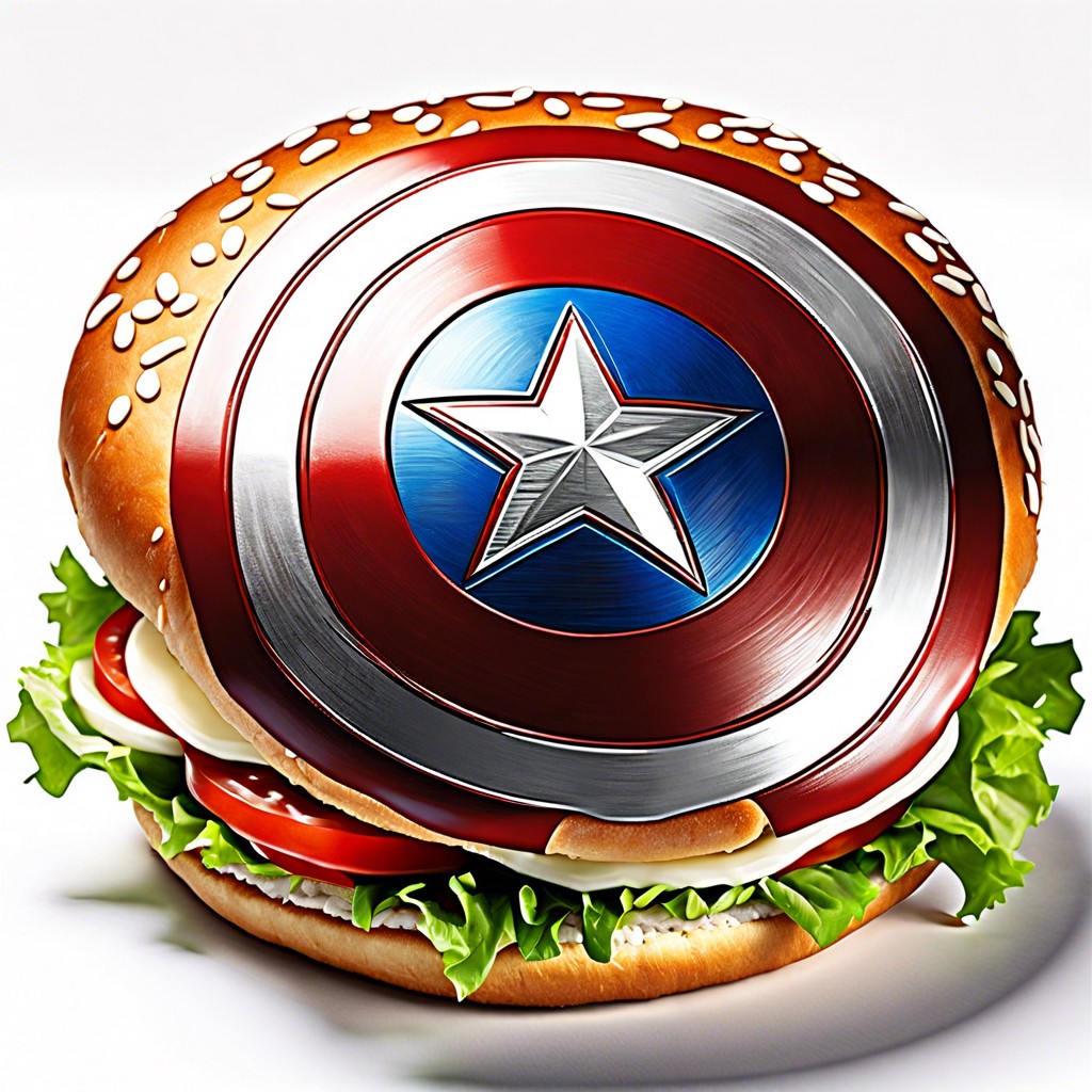captain america shield burgers