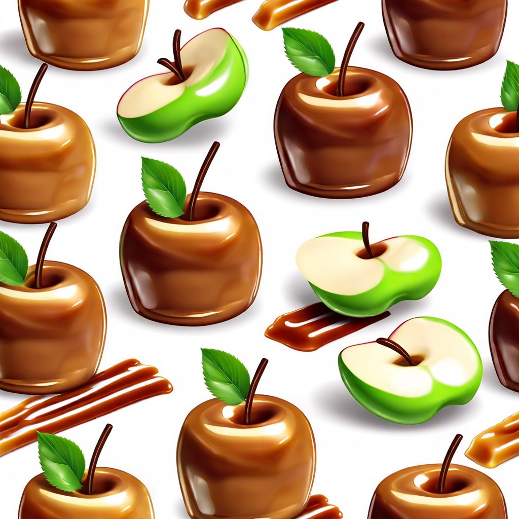 caramel apple slices