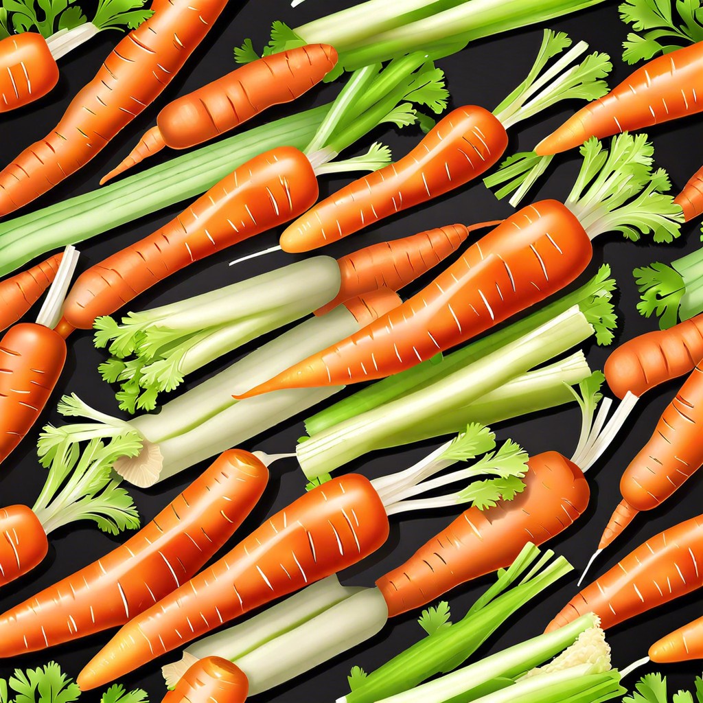 carrot and celery sticks with ranch dip