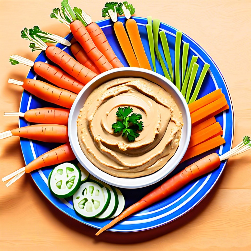 carrot sticks with hummus