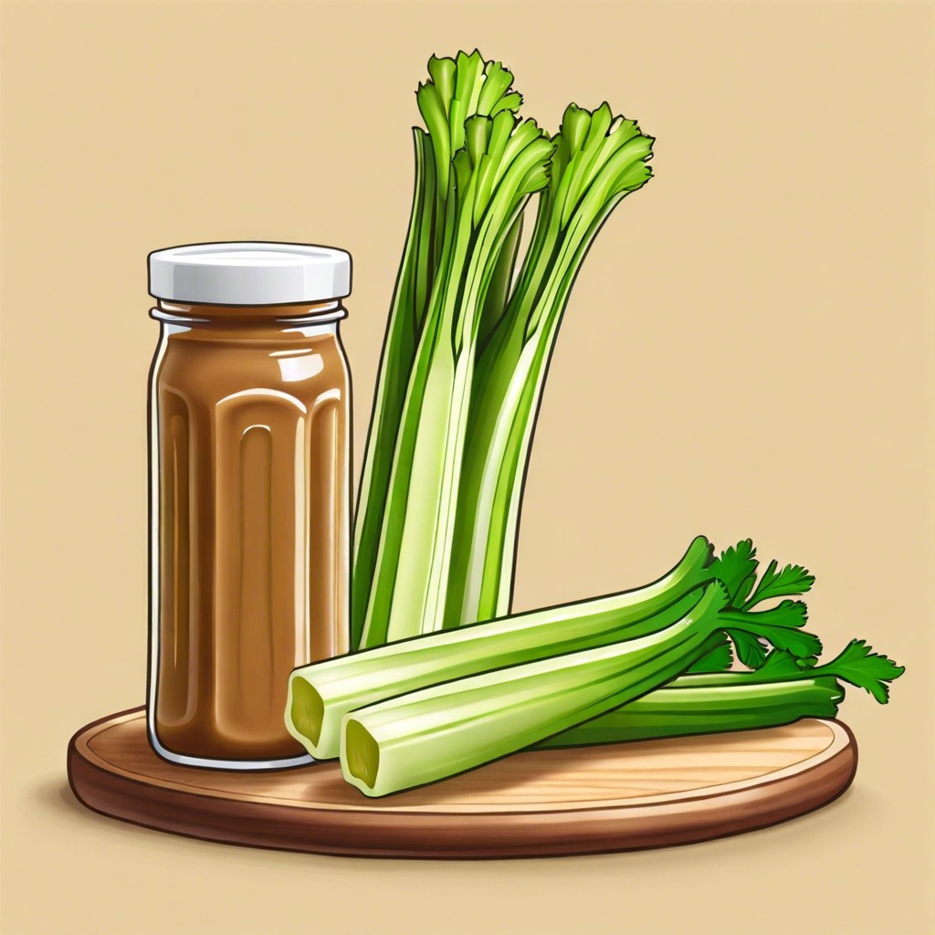 celery sticks with almond butter