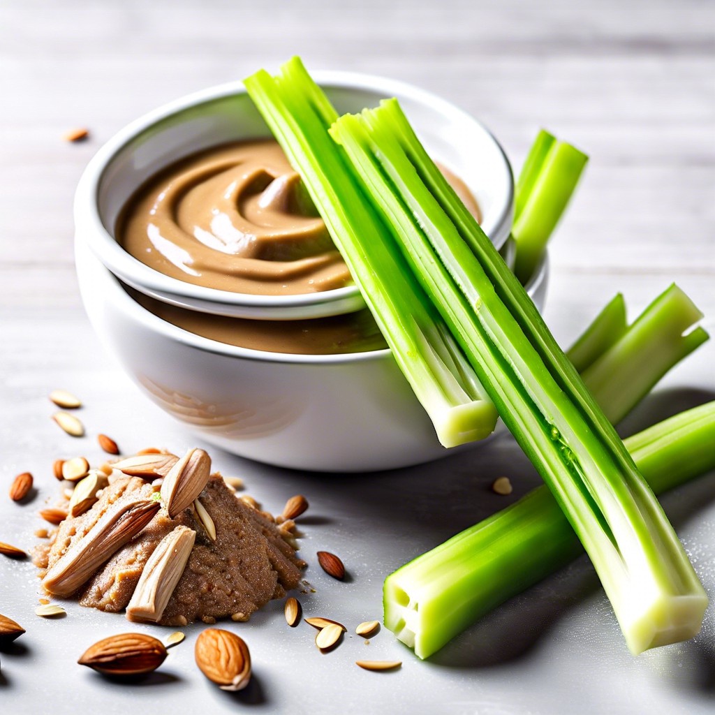 celery sticks with almond butter