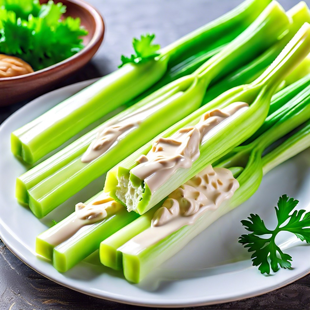 celery sticks with cream cheese