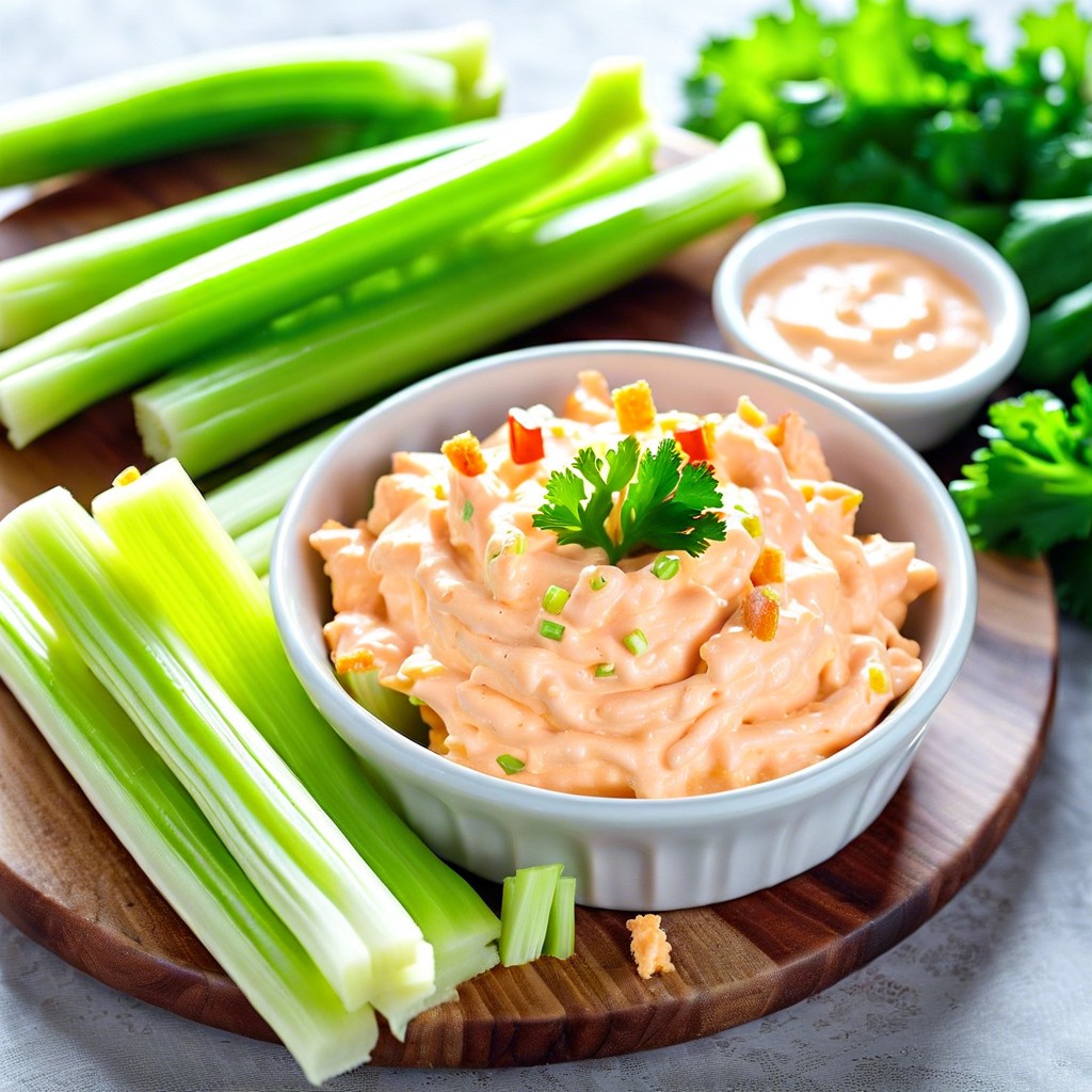 celery sticks with pimento cheese