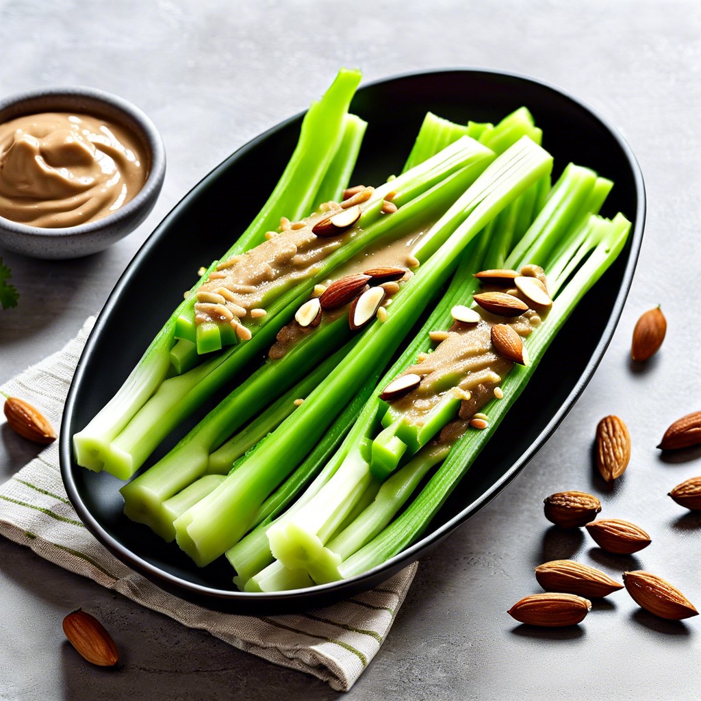 celery with almond butter