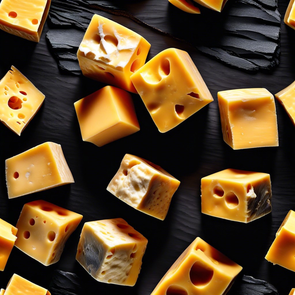 charcoal cheddar cheese cubes