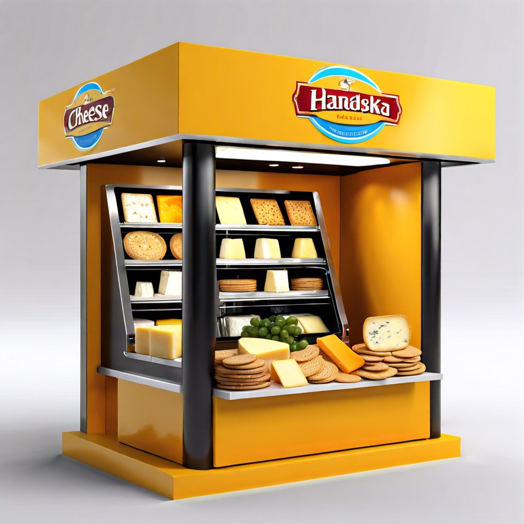 cheese and crackers kiosk