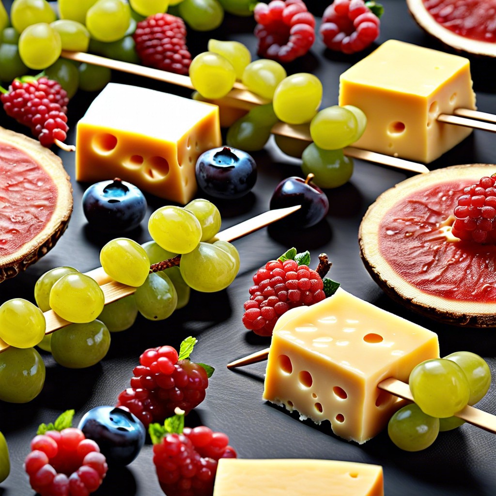 cheese and fruit kabobs