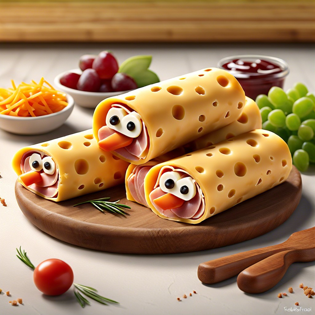 cheese and turkey roll ups