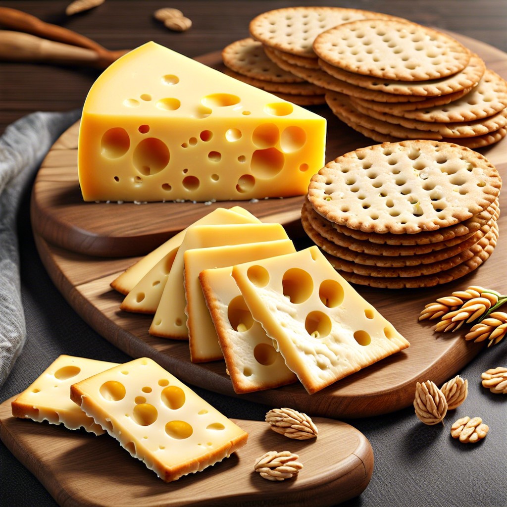 cheese and whole grain crackers