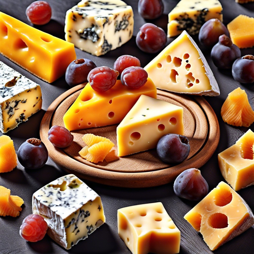 cheese cubes with dried fruits