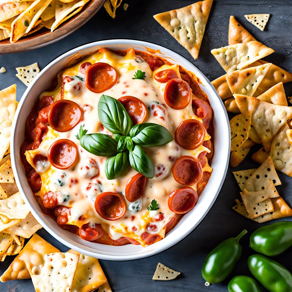 cheesy pepperoni pizza dip