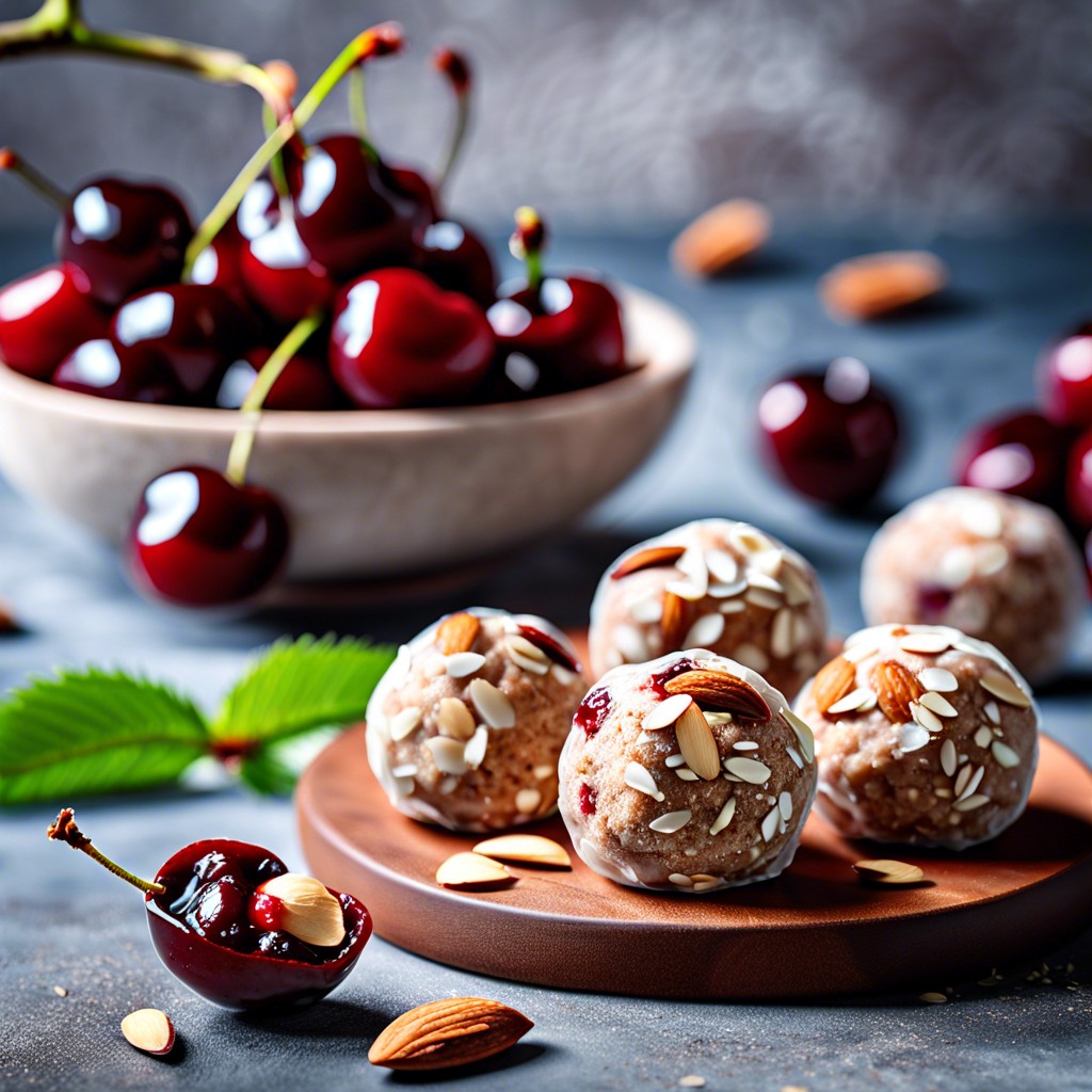 cherry and almond protein balls
